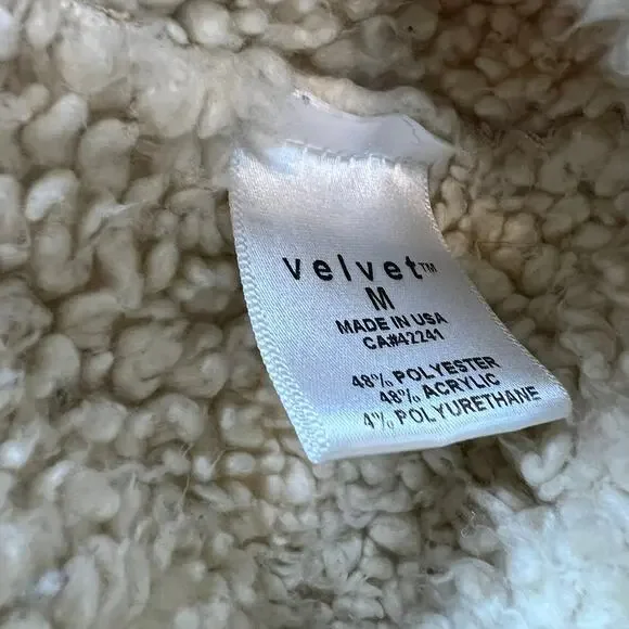 Vintage Y2K Faux Suede Faux Fur Sherpa Lined Jacket Button Up Hood size Medium - Picture 5 of 13